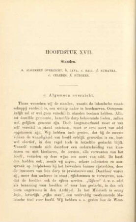 Hoofdstuk XVII. Standen