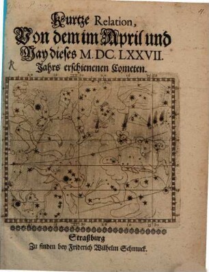 Kurze Relation von dem 1677 erschienenen Cometen