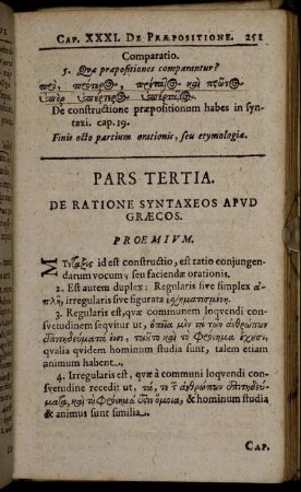 Pars Tertia. De Ratione Syntaxeos Apud Græcos.