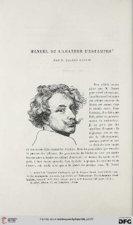 2. Pér. 26.1882: Eugène Dutuit, Manuel de l'amateur d'estampes, Écoles flamande et hollandaise, tomes I et II : [Rezension]