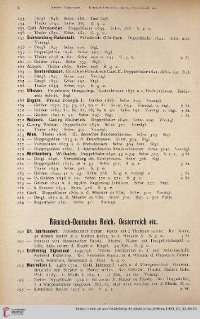 Römisch-Deutsches Reich, Oesterreich etc. (Nr. 290 - 513)