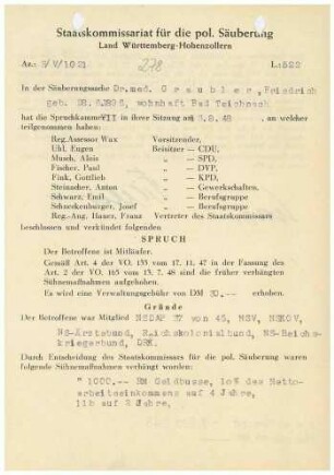 Graubler, Friedrich, Dr. med.