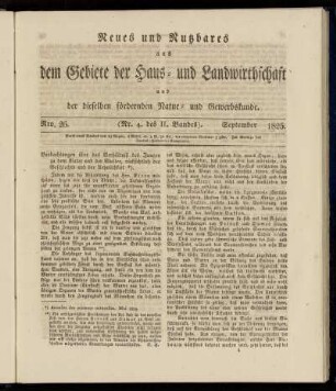 Nro. 26. (Nr. 4. des II. Bandes.) September 1825.