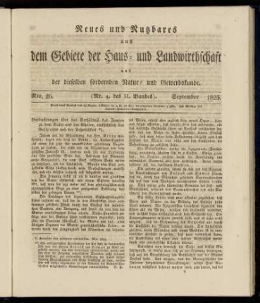 Nro. 26. (Nr. 4. des II. Bandes.) September 1825.