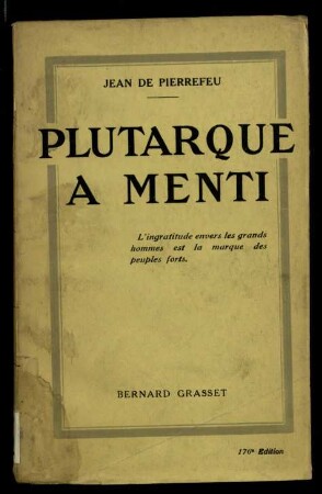 Plutarque a menti