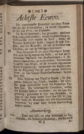Achtste Eeuvv.