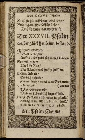 Der XXXVII. Psalm. - Der XLV. Psalm.