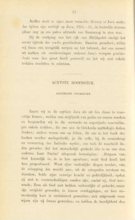 Achtste hoofdstuk. Algemeen overzicht