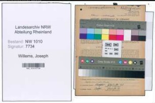 Entnazifizierung Joseph Willems , geb. 31.03.1879 (Schuhmacher)