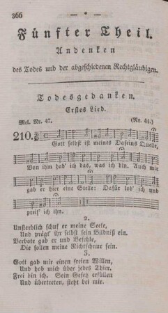 Fünfter Theil. Andenken des todes und der abgeschiedenen Rechtgläubigen.