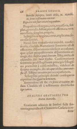 Analysis Orationis Pro Marco Marcello.