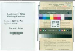 Entnazifizierung Luise Lisowski , geb. 22.03.1896 (Hausmeisterin)