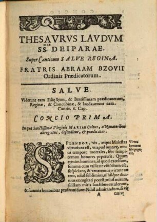 Thesaurus Laudium S. V.