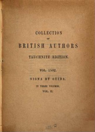 Signa : a story ; in three volumes, 2