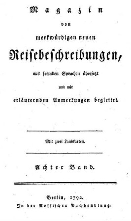Des Abbé Rochon´s Reise nach Madagaskar und Ostindien