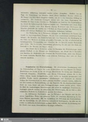 Organisation des Polytechnikums