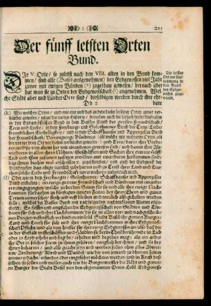 Der fünf letsten Orten Bund