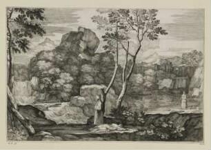 Landschaft mit der Parabel vom Barmherzigen Samariter, Blatt 3 der Folge "Landschaften"