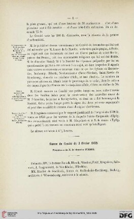 Séance du Comité du 3 février 1879