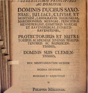 Diss. inaug. de stupore dentium, e gustu omphacis alieno, sive de iure puniendi liberos propter peccata parentum, ad Ezech. c. 18
