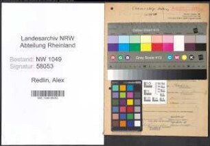 Entnazifizierung Alex Redlin , geb. 05.04.1902 (Dolmetscher)