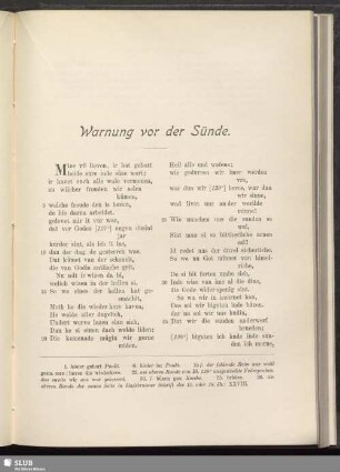 Warnung vor der Sünde
