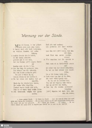 Warnung vor der Sünde