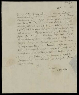 Nr. 21: Brief von Karl Otfried Müller an August Böckh, Göttingen, 14.3.1823