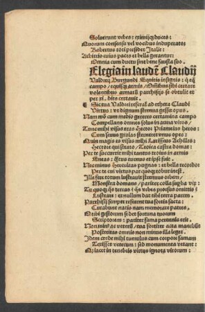 Elegia in laudem Claudii Valdreii Burgundi Equitis insignis ...