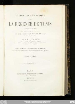 2: Voyage archéologique dans la régence de Tunis