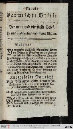 Der neun und vierzigste Brief