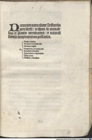 Paruorum naturalium Aristotelis octo libelli : in libros de animalibus et plantis introductorij, et naturali scientie complementum prestantis