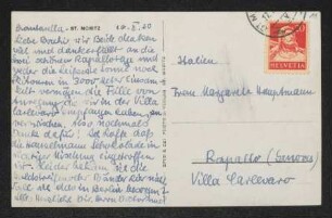 Brief von Brigitte Bermann Fischer an Margarete Hauptmann