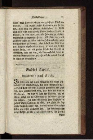 Sechstes Kapitel. Rückreise nach Kadiz