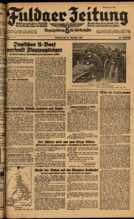 Ausgabe vom Dienstag, den 23. Dezember 1941.