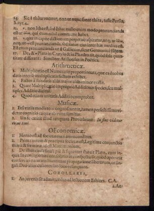 Oeconomicae.