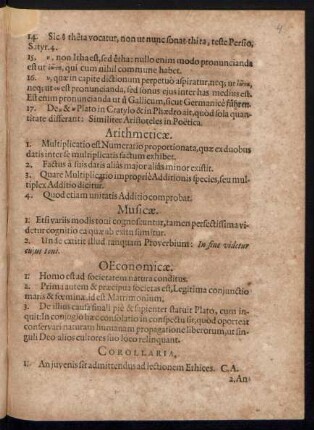 Oeconomicae.