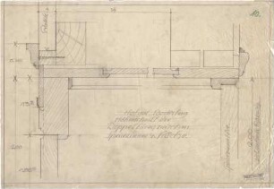 Littmann, Max; Bocksberg; Hofgut, Wohnhausanbau - Doppeltüren zwischen Speisezimmer u. Küche (Schnitt)