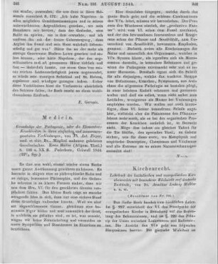 Richter, A. L.: Lehrbuch des katholischen und evangelischen Kirchenrechts mit besonderer Rücksicht auf deutsche Zustände. 2. Aufl. Leipzig: Tauchnitz 1844 (Beschluss von Nr. 190)