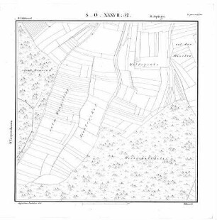 Kartenblatt SO XXXVII 52 Stand 1827
