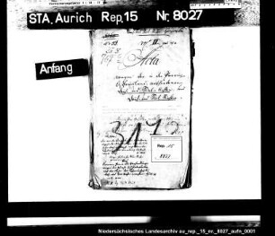 Verzeichnis der Deich- und Sielachten und die rückständigen Gehälter der Deich- und Sielrichter