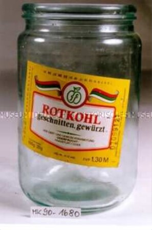 Glas für ROTKOHL