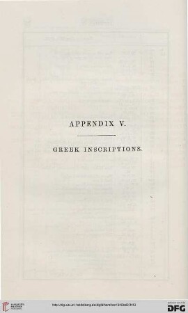 Appendix V: Greek Inscriptions.