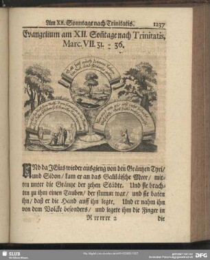 Evangelium am XII. Sonntage nach Trinitatis, Marc. VII. 31 - 36.