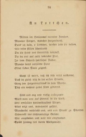 An Lottchen.