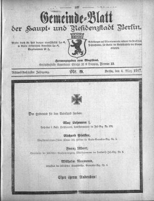 1917,9: Nr. 9, 4. März 1917