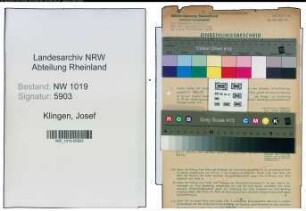 Entnazifizierung Josef Klingen , geb. 10.10.1891 (Handelsoberlehrer)