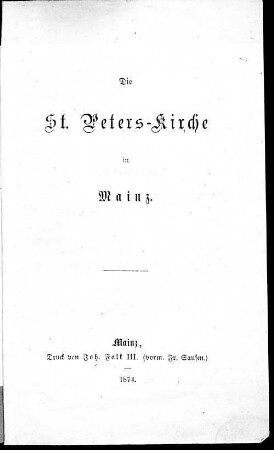 Die St. Peters-Kirche in Mainz