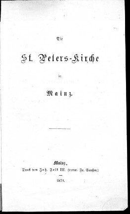 Die St. Peters-Kirche in Mainz