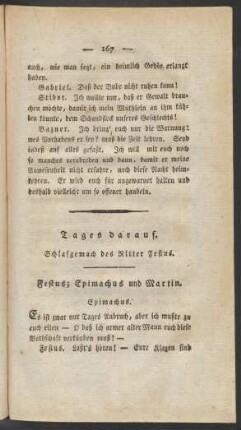 Tages darauf. Schlafgemach des Ritter Festus